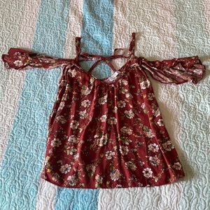 Cold Shoulder Floral Top